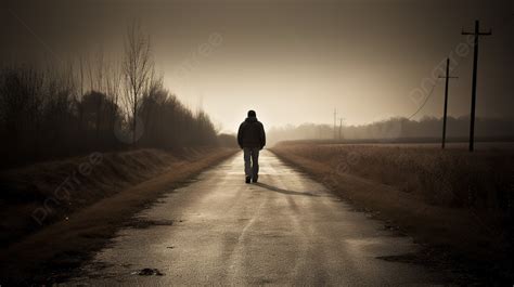 Lonely Person Walking