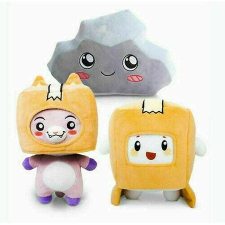 Lankybox Boxy + Foxy + Rocky Plush Soft Stuffed Toy Kid Plushie Doll ...