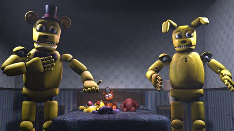 4K Fredbear and SpringBonnie render test by MrMalk on DeviantArt