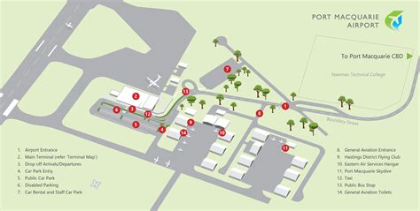 Terminal and Precinct Maps Port Macquarie Airport