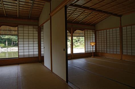 beautiful tatami mats covered the floors, shoji screens separated the spaces and on one wall wa ...