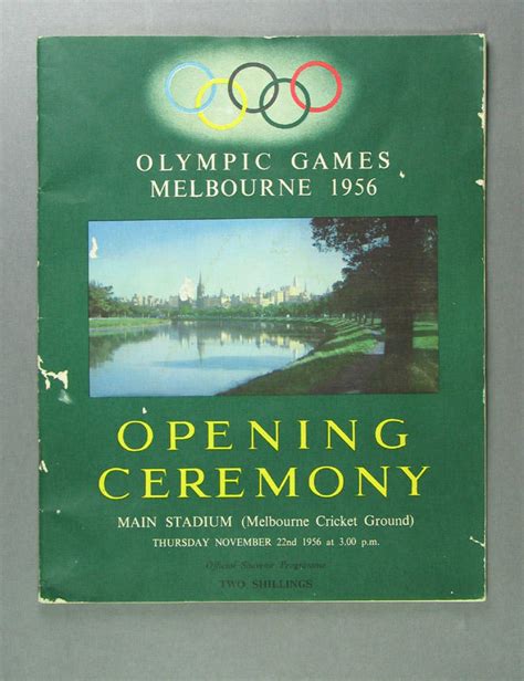 1956 Olympic Games Opening Ceremony Programme - Australian Sports Museum