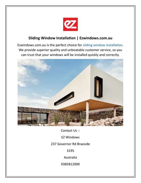 PPT - Sliding Window Installation Ezwindows.com.au PowerPoint Presentation - ID:12722926