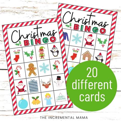 20 Free Printable Christmas Bingo Cards - The Incremental Mama