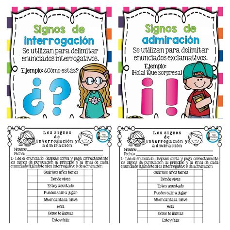 Signos de interrogación, admiración y su actividad | Didáctica Educativa