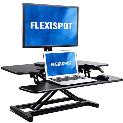 FlexiSpot M7M 35" AlcoveRiser Standing Desk Converter (Black)