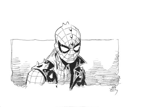 Spider-Punk, in Morgan Social's Convention Sketches Comic Art Gallery Room