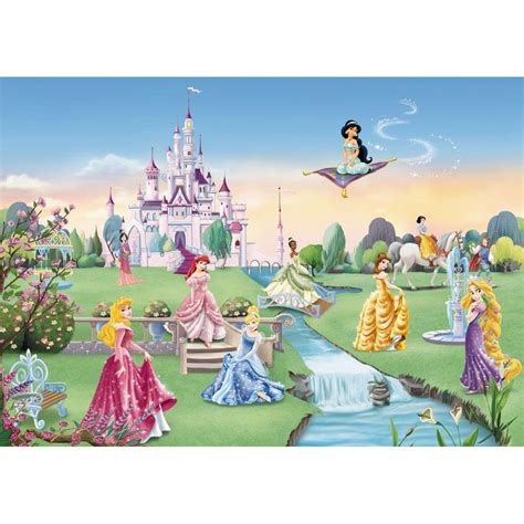 DISNEY PRINCESS 'CASTLE' LARGE PHOTO WALL MURAL ROOM DECOR WALLPAPER | eBay