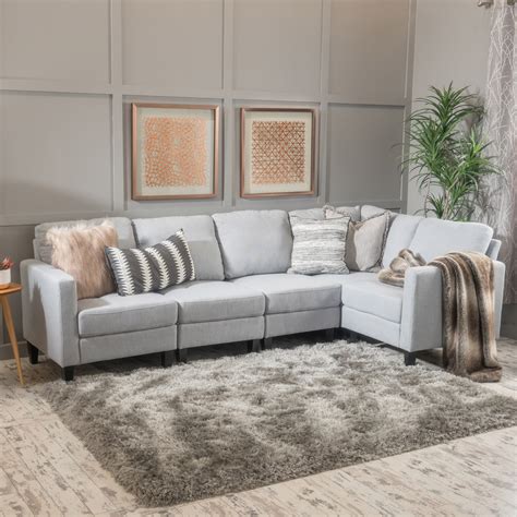 Christopher Knight Home Carolina Tufted Fabric Sectional Sofa | in ...