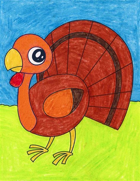 How To Draw A Turkey For Kids