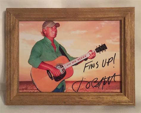 Fins Up Framed Jimmy Buffett Signed Glossy 8x6