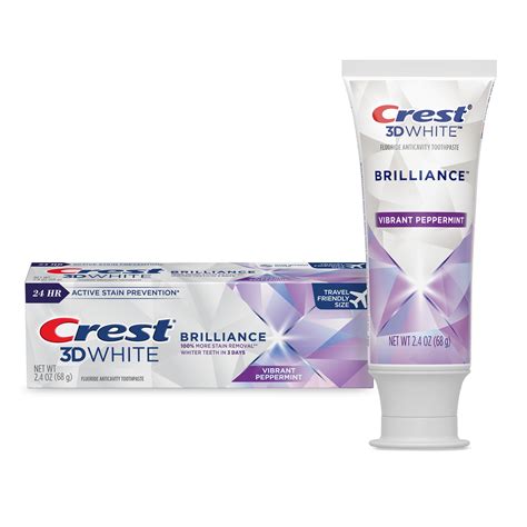 Crest 3D White Brilliance White Toothpaste, Vibrant Peppermint, 2.4 oz - Walmart.com