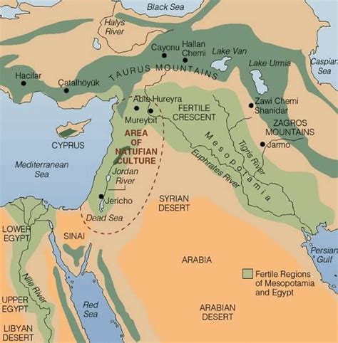 Early Civilizations of the Fertile Crescent Source: Diamond, Jared (2012). | Download Scientific ...