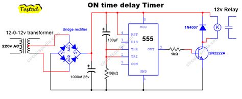 ON Delay Timer Circuit | Switch On Delay Timer Using 555