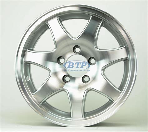 Aluminum Boat Trailer Wheel 15 inch 7 Spoke 5 Lug 5 on 4 1/2 Rim