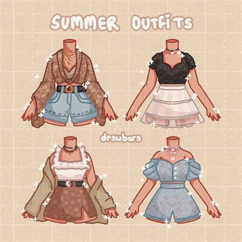 21.7 mil curtidas, 104 comentários - ᵇᵒʳᵃ (@drawbora) no Instagram: “《 summer outfits ...