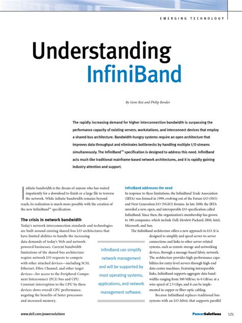 Understanding InfiniBand | PDF | Ethernet | Computer Network