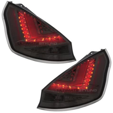 Ford Fiesta Performance Rear / Tail Lights - LED Light Bar Style - Smoked lens - Pair (LH + RH)