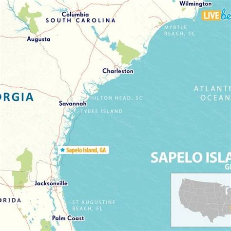 Map showing where Sapelo Island is located "Map of Sapelo Island ...