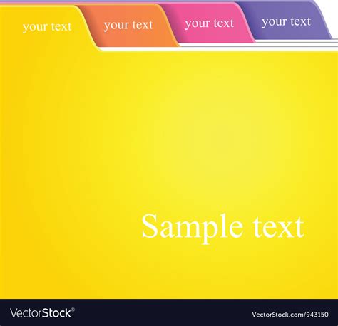 Folder tabs Royalty Free Vector Image - VectorStock