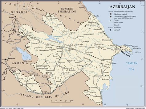 Political map of Azerbaijan | Azerbaijan | Asia | Mapsland | Maps of ...