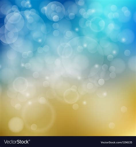 Light blue with yellow bokeh background Royalty Free Vector