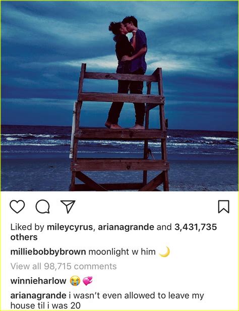 Ariana Grande Comments on Millie Bobby Brown's Kissing Photo With Jacob ...