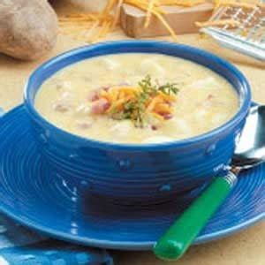 Cheddar Cheese Potato Soup Recipe | Taste of Home