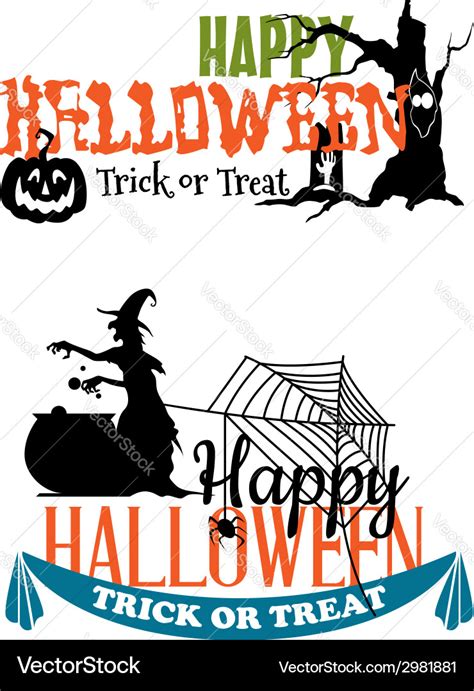 Eerie halloween themed banners Royalty Free Vector Image