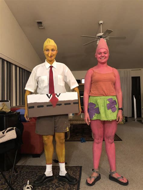 My sister and I, Spongebob and Patrick for Halloween : r/pics