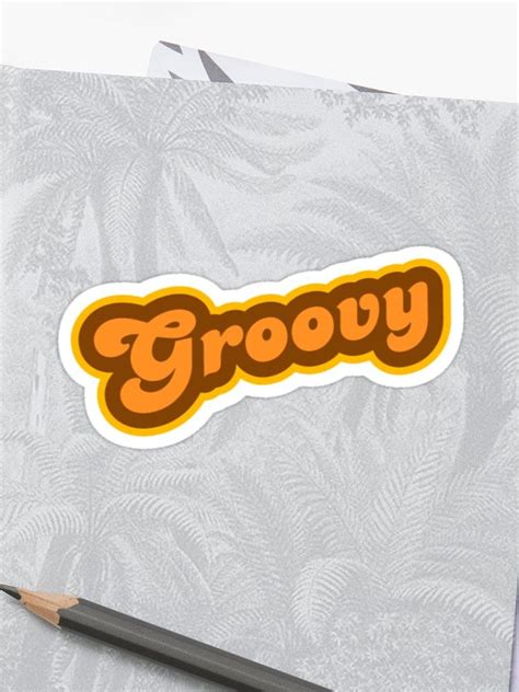 'Groovy - Retro 70s - Logo' Sticker by graphix | Logo sticker, Logos, Retro