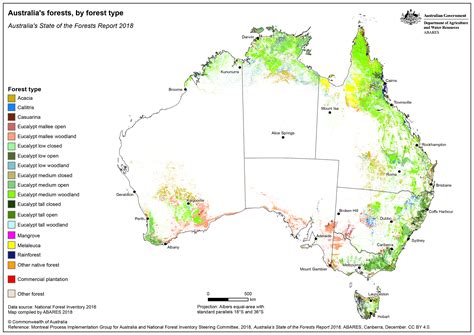 Australia's forests, by forest type : r/AussieMaps