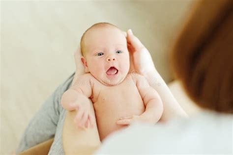 Funny newborn baby stock image. Image of daughter, cute - 188200819