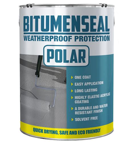 Polar Premium Grey Waterproof Bitumen Paint Roof Sealant Repair Coating for All Roof Types ...