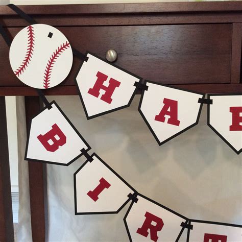 Baseball Happy Birthday Banner Baseball Theme First Birthday - Etsy