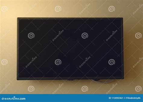 TV set with blank screen. stock image. Image of indoor - 112092461