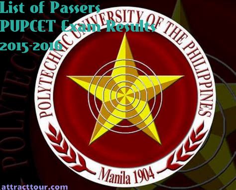 PUP College Entrance Exam Results 2015-2016 Alphabetical List of Passers "Surname U-Z" | Attracttour