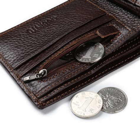 Luxury Genuine leather Men's Wallet with Coin Pocket Zipper