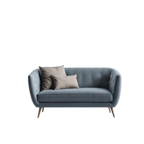 Minimalistic modern living room Grey sofa clipart on transparent background, Modern home decor ...