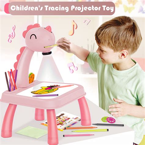 Kids Drawing Projector Table Smart Drawing Board Toddler Learning Paint Tools | eBay