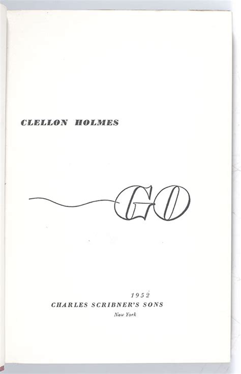 Go John Clellon Holmes First Edition