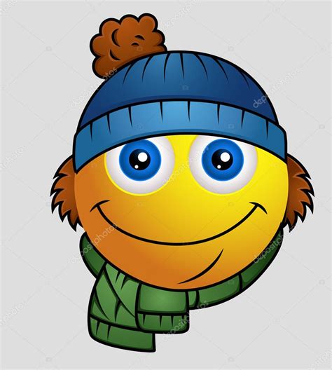 Winter Season - Cute Cartoon Emoji Smiley Emoticon Stock Vector Image by ©baavli #98062924