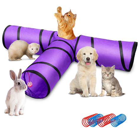 Cat Tunnel for Indoor Cats with Peek Hole Review Price - CatPremier.com