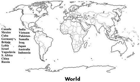 Printable Maps of Asia Worksheet | Lessons for US Government and Civics: | World map outline ...