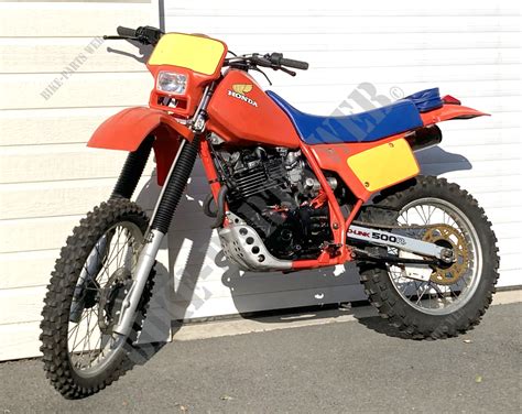 XR 500 1983 n°53 rear wheel18", Supertrapp, reinforced handlebarr # CLASSIC RED