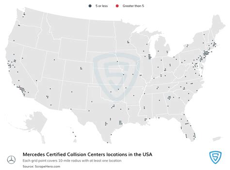 Number of Mercedes Certified Collision Centers locations in the USA in ...