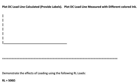 Solved Plot DC Load Line Calculated (Provide Labels). Plot | Chegg.com