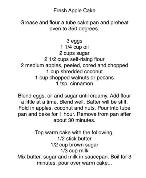 Pin by Tia Frye on Dessert | Fresh apple cake, Cake recipes, Homemade ...