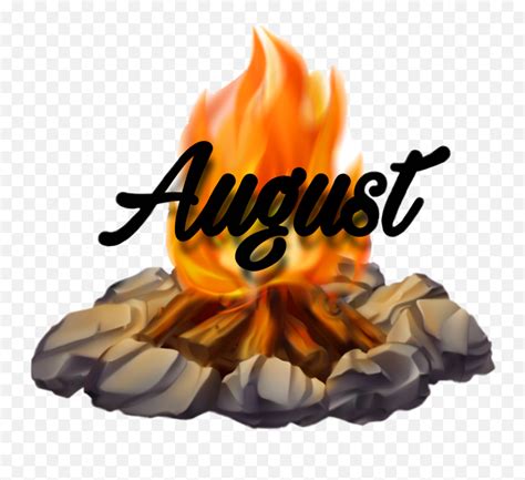 August Campfire Sticker By Meagan Martinez - Campfire Emoji,Bonfire Emoji - free transparent ...