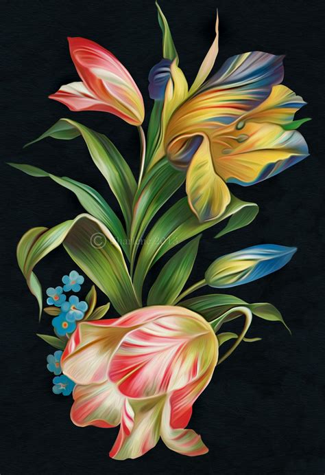 Floral(Digital Painting) by chamirra on DeviantArt